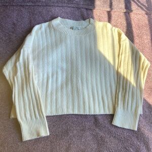 American Eagle Cropped Sweater- White
